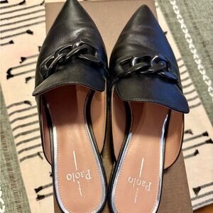 EUC Linea Paolo sized 10-1/2 Black Women's Slip-On Mules